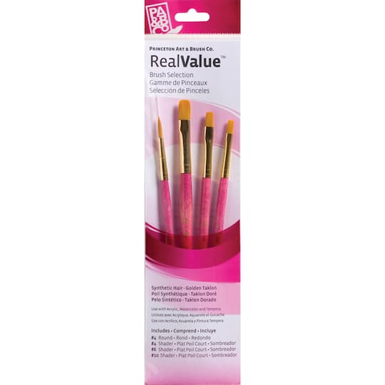 Princeton™ RealValue™ Brush Golden Taklon Piece Brush Set